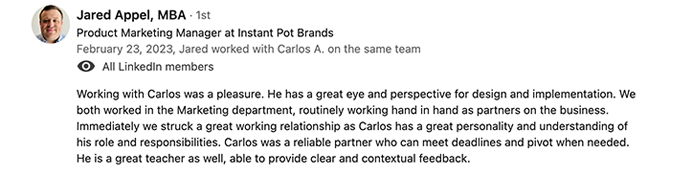 Jared Appel Recommendation