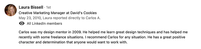 Laura Bissell Recommendation